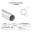Approximately 1" x .049" Wall aluminum round tubing
