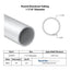 Spec sheet for 1.42" x .093" Aluminum Round Tube, 1-7/16" x 3/32" Wall Aluminum Tube including lbs per ft