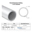 Spec sheet for 1.625" x .125" Aluminum Round Tube, 1-5/8" x 1/8" Wall Aluminum Tube including lbs per ft