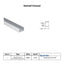 29/32" ID Aluminum U Channel, Specifications for 0.9" ID Aluminum U extrusion, similar to 7/8" ID Aluminum U Channel. Designed to hold Testrite 1" OC Aluminum Double SIded Slatwall