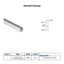 1/2" ID Aluminum U Channel, Specifications for 0.5" Aluminum U extrusion. Designed to hold Testrite 1" OC Aluminum Single SIded Slatwall