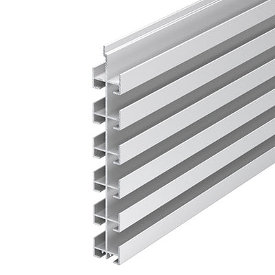 Double Sided Aluminum slatwall 1" O/C 1" On center OC aluminum slatwall double sided stacking slatwall inserts