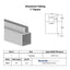 1" Square Extrusion Twin Flange 0.320" ID 0.315" ID for 8MM Panels ideal Air Containment Aluminum Extrusion Panels