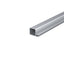 1" Square Aluminum Tube with Channel to receive french cleat, 1" Square with french cleat receptor, wall mountable 1" square tubing