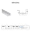 1" ID Aluminum Tray Extrusion, Aluminum U channel 1" ID .060" Wall 1/16" Wall Aluminum J channel 1" ID