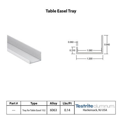 1" ID Aluminum Tray Extrusion, Aluminum U channel 1" ID .060" Wall 1/16" Wall Aluminum J channel 1" ID