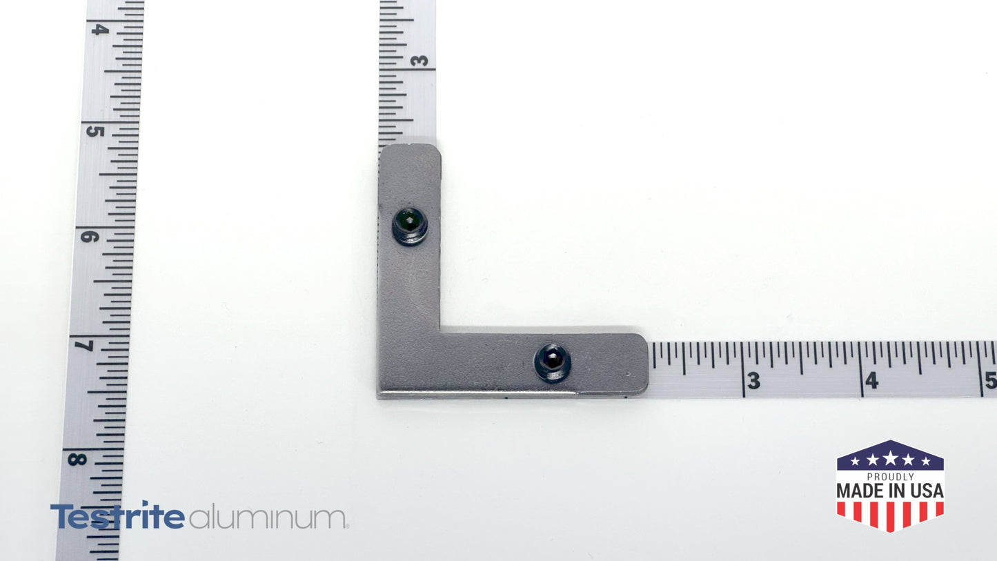 Charisma LED Steel Corner Bracket Sizing shown