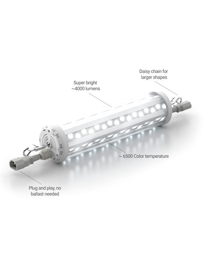 Torpedo LED Light, daisy chain LED tube light for lighting fabric or acrylic structures