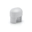 Rounded Silver Oval End Cap for SignPost Extrusion 2-1/4 x 1-3/4" Aluminum Oval Slotted Plastic End Cap for Aluminum Oval
