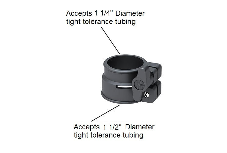 B Lock Telescopic Tubing Clamp for 1-1/4" to 1-1/2" OD tubing, 1.25" to 1.5"