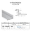 7/8" x 1-11/16" Aluminum L extrusion Aluminum corner bracket extrusion corner key 0.2" thick over 3/16" thick under 1/4" thick aluminum L extrusion