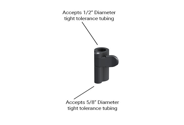 G Snap Lock Telescopic Tubing Clamp for round tubing 1/2" to 5/8" OD tubing, 0.5" to 0.625" 