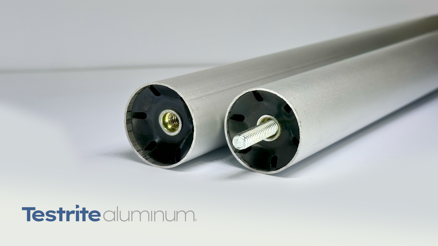 1/4-20 Threaded insert in 1-1/4" OD Aluminum tube x .038" wall