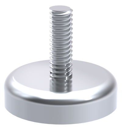 75 lbs rated neodymium magnet with 1/4-20 thread x 3/4" long, 1.25" diameter