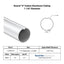 Specification sheet for 1-1/8" OD round U indent aluminum tube index key aluminum tubing 1.125 in diameter spec sheet thin wall 1125NR42TP