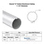 Specification sheet for 1-1/4" OD round U indent aluminum tube index key aluminum tubing 1.25 in diameter spec sheet thin wall 1250NR42TP