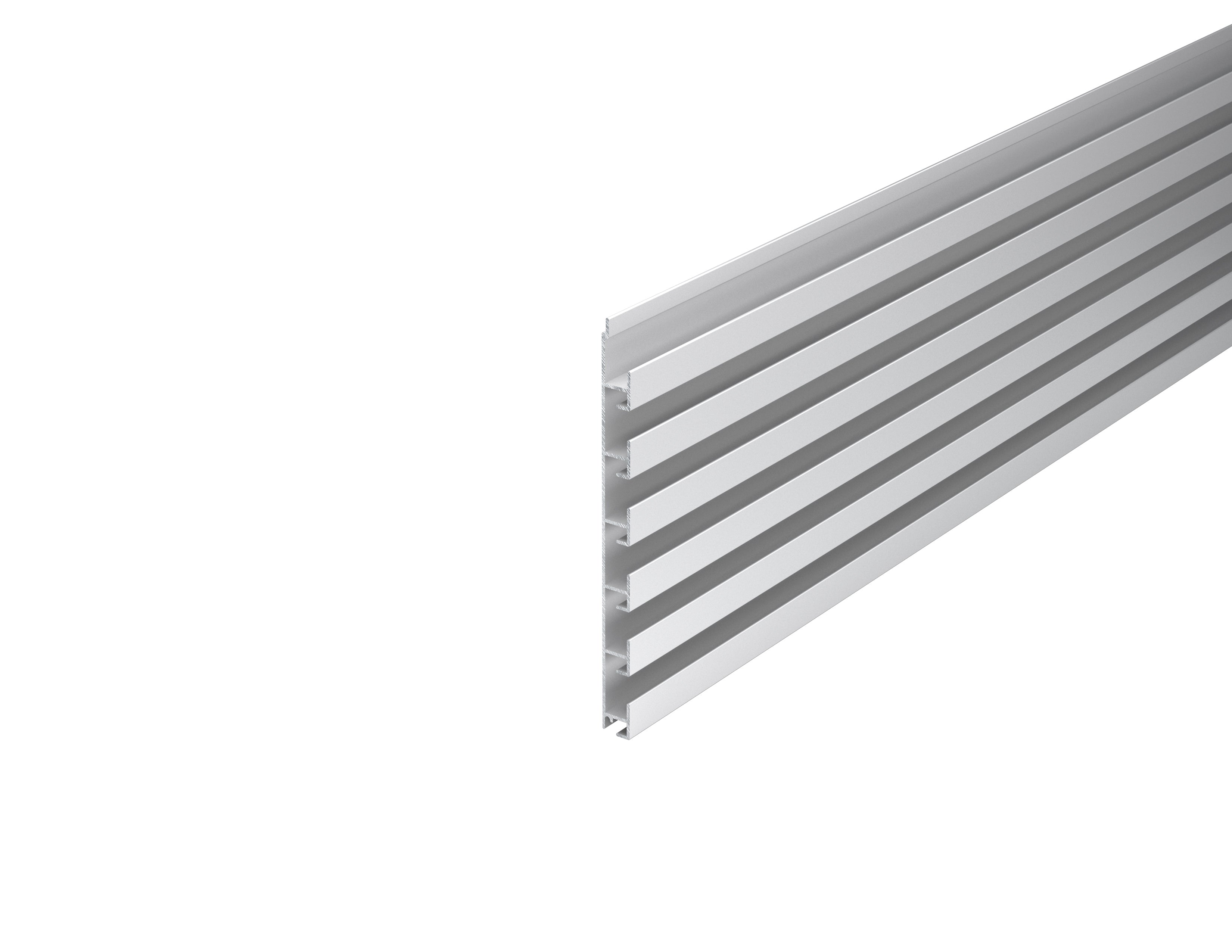 Slatwall Rails Brushed Aluminum Slatwall Dark Grey Slat Wall (1 Sq/m) – Charles