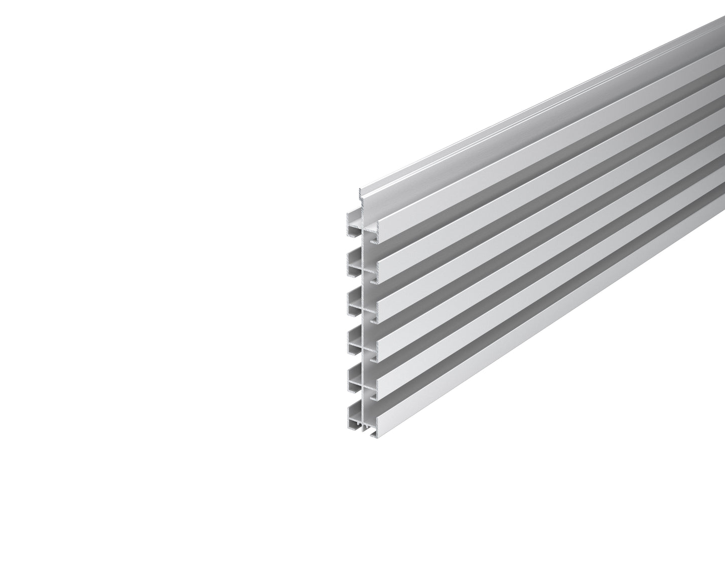 1" On-center double sided aluminum slatwall extrusion 1" OC aluminum slatwall double sided