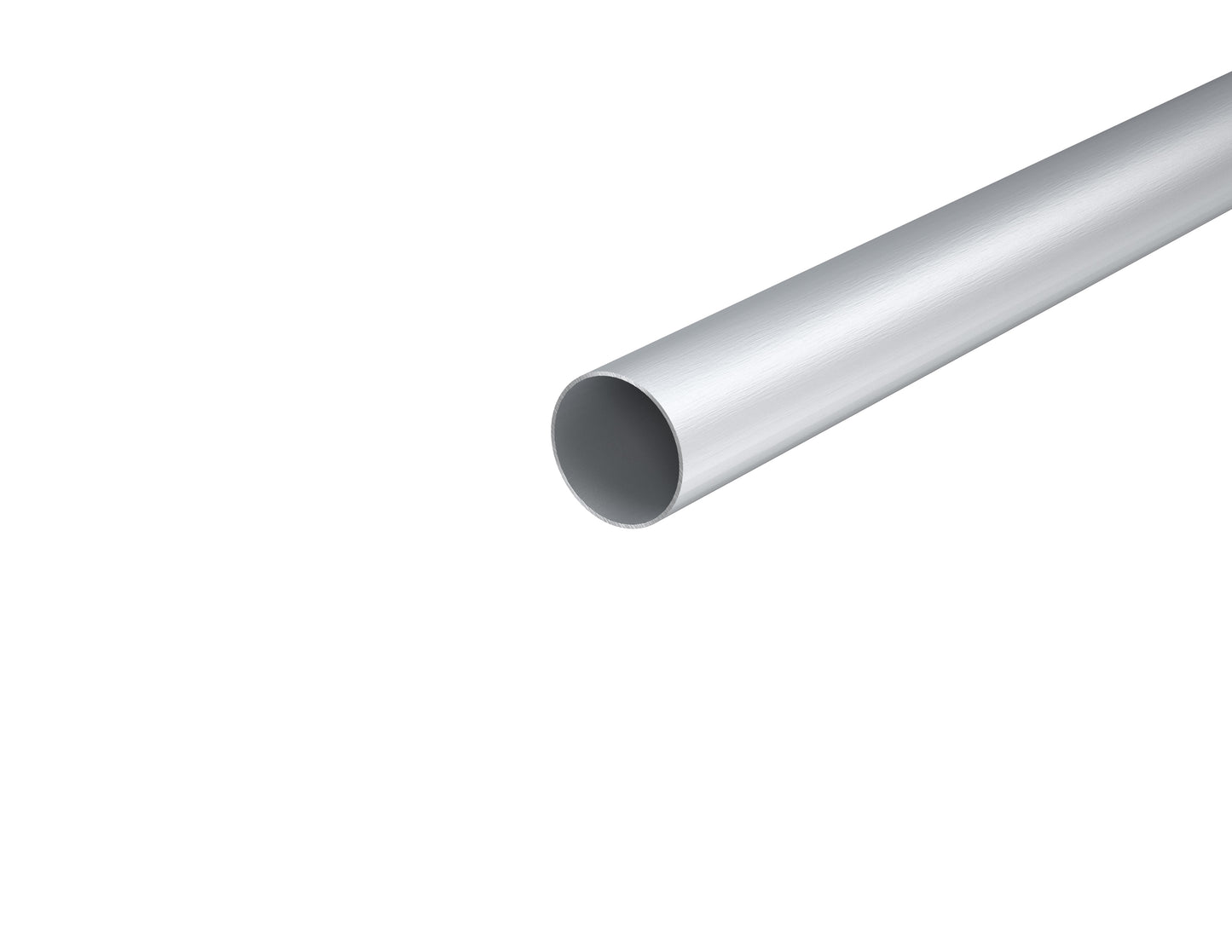 1.5" Diameter x .055" Wall extruded aluminum tube, nearly 0.060" Wall. Rendering is of a thinner wall tube but you get the idea