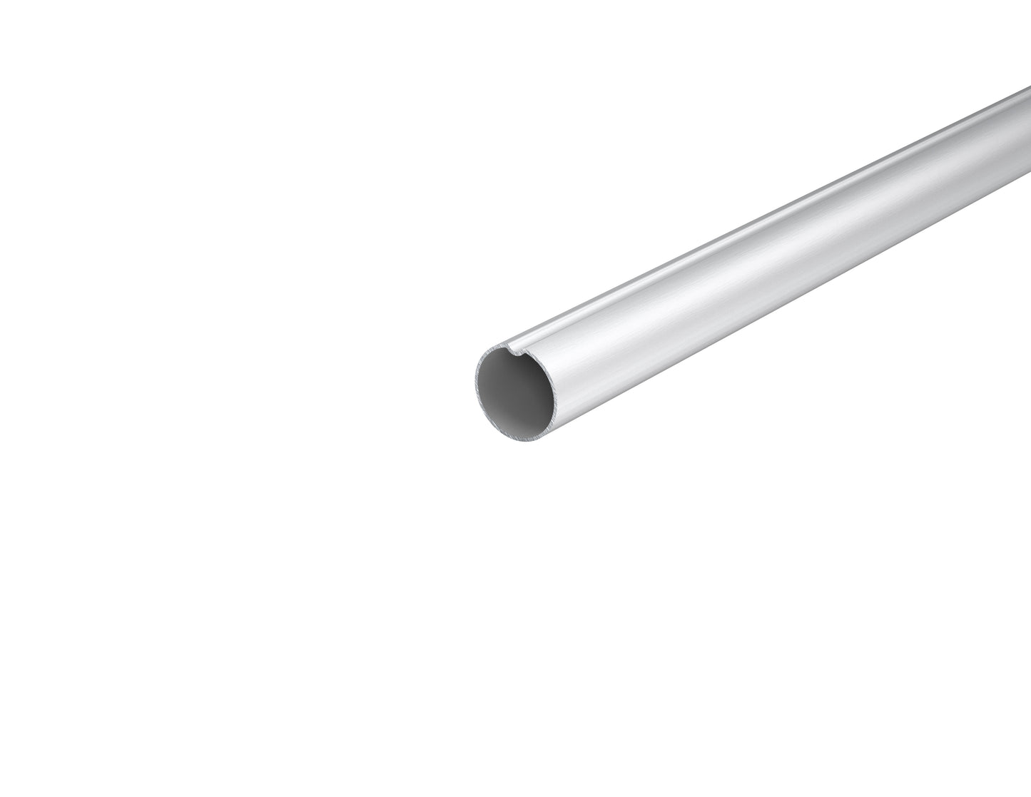 1-1/8" OD U Indent non-rotational (NR) aluminum round tubing indexed keyed 1.125" OD diameter