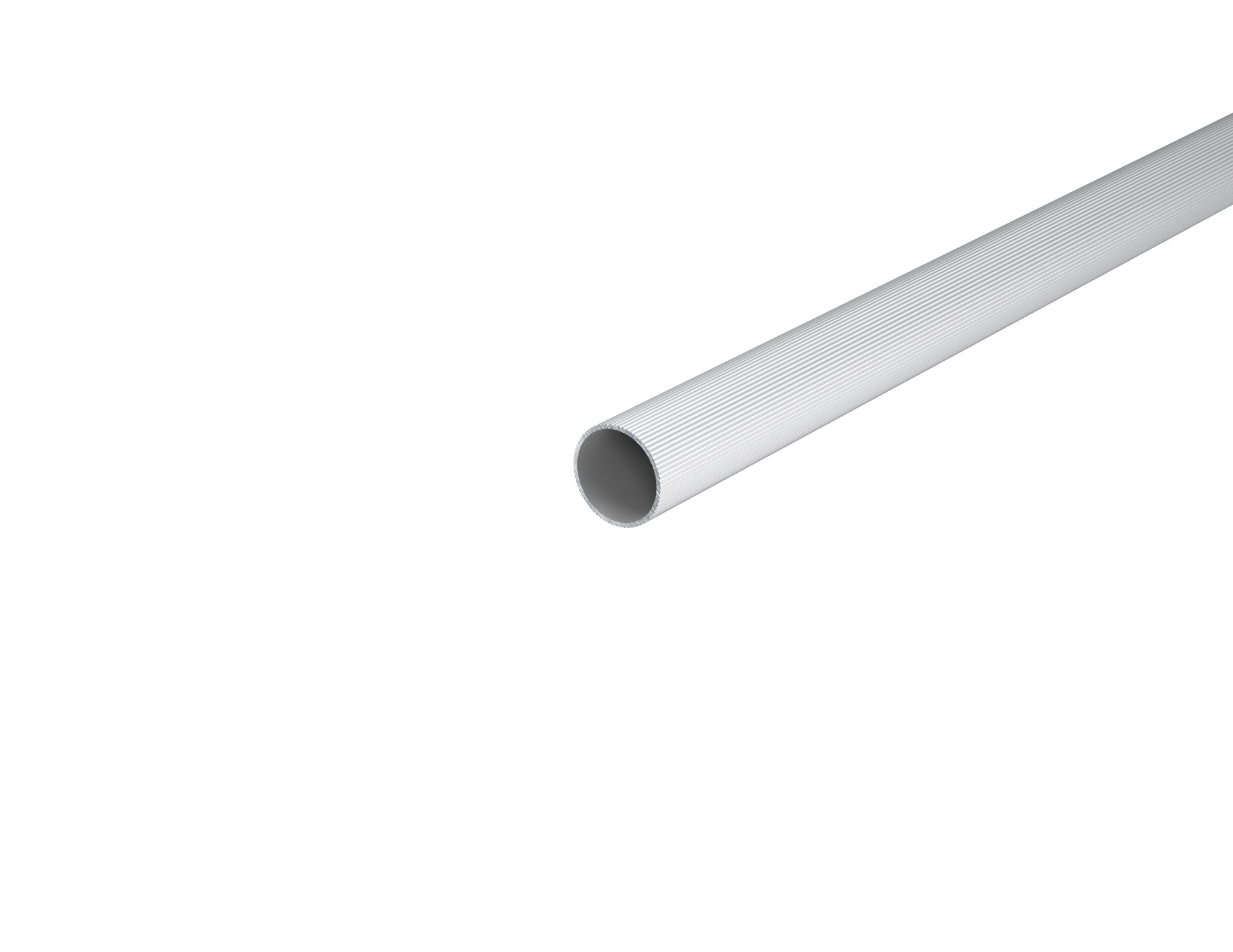 1" OD Fluted aluminum tube .038" wall mill finish serated exterior round extruded tube 1in diameter