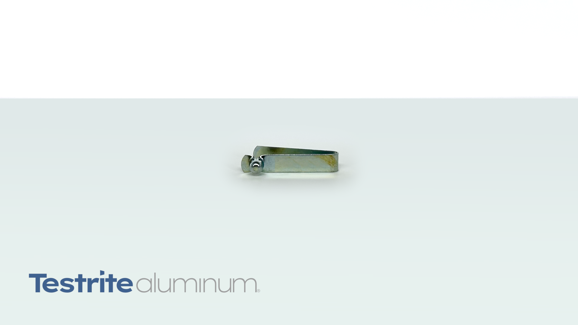 T101 Steel Spring Button for 3/8" OD or 1/2" OD Tubing with 3/16" diameter x 1/4" high head, zinc plated steel close up