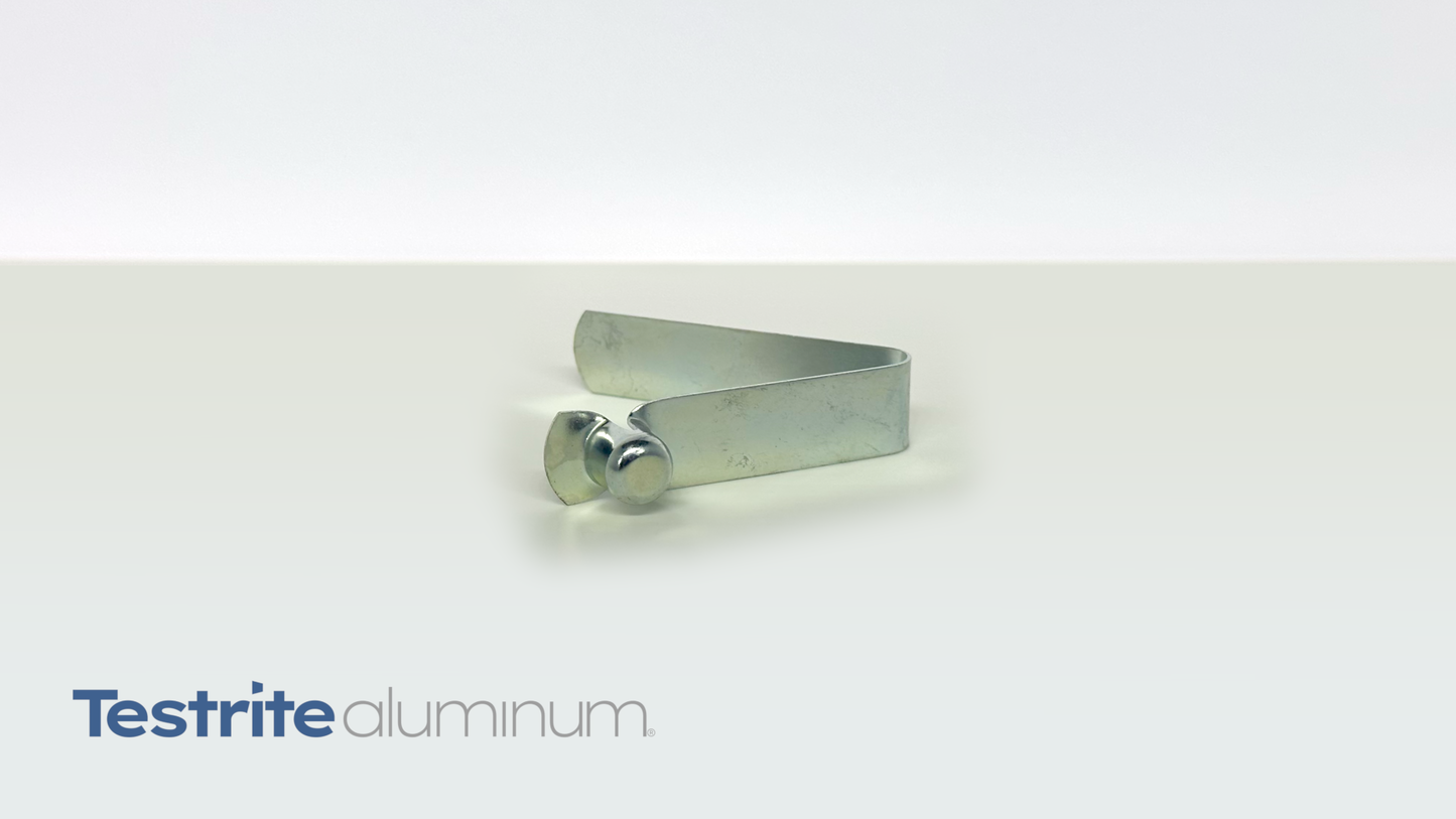 T180 Steel Spring Button for 1-1/8" OD 1-1/4" OD 1-3/8" OD 1-1/2" OD Tubing 1.125" OD, 1.25" OD, 1.375" OD, 1.5" OD Tubing with 0.38" diameter head x 3/8" diameter head .038" or 3/8" high head, zinc plated steel straight leg straight zoom out