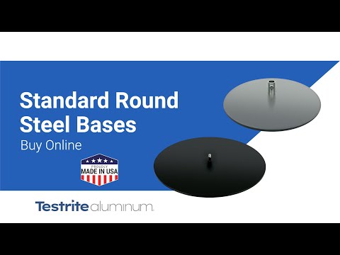 11" Round base x 3/16" Thick 5 lbs round steel base 3 attachment options 11" round base with 1/4-20 male thread and other attachment options